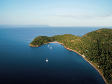 A plot for sale on the first line in the Paliouri area of Kassandra.